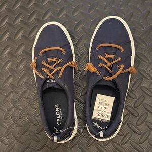 Sperry Women's Navy and Tan Sneakers